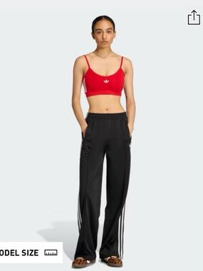 adidas Black FIREBIRD Track Pants with White Triple Stripes